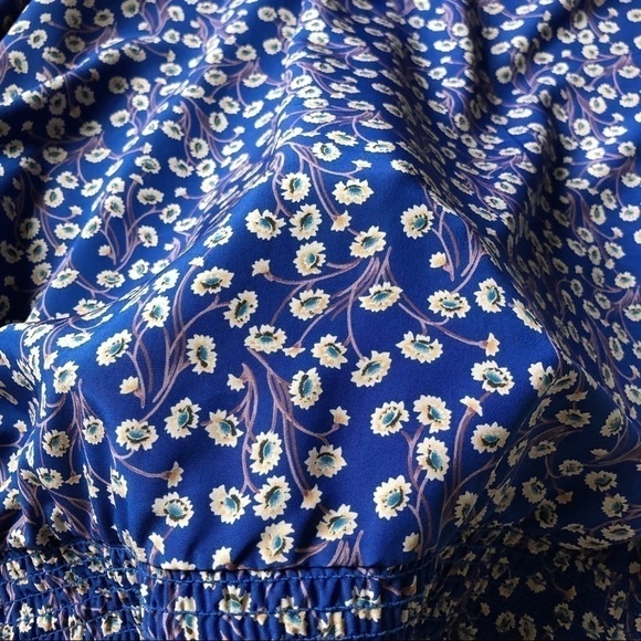 VTG 80S Blouse Adelaar Matson Liberty Ditsy Floral blouson shirt half sleeve L - Picture 9 of 14